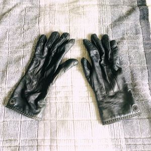 Coach Black Leather Gloves